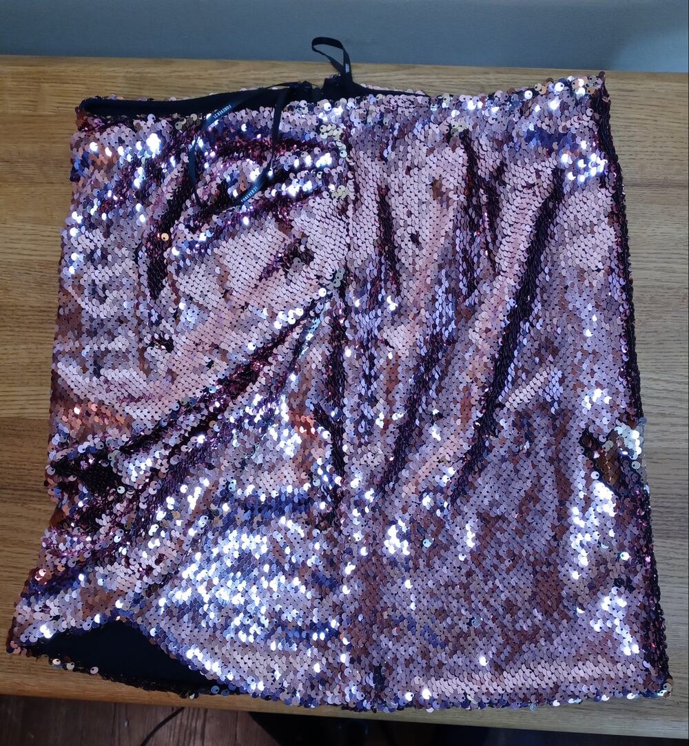 Forever 21 Pink Sequin Pencil Skirt Size Small